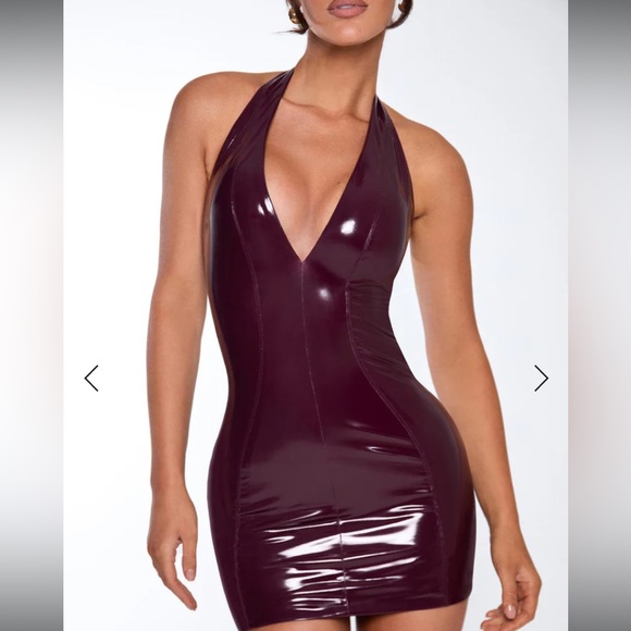 NWT Baby Boo Brooke Mini Dress in Dark Cherry Lacquer size Medium 🍒🎲🎰♥️ - Picture 4 of 12